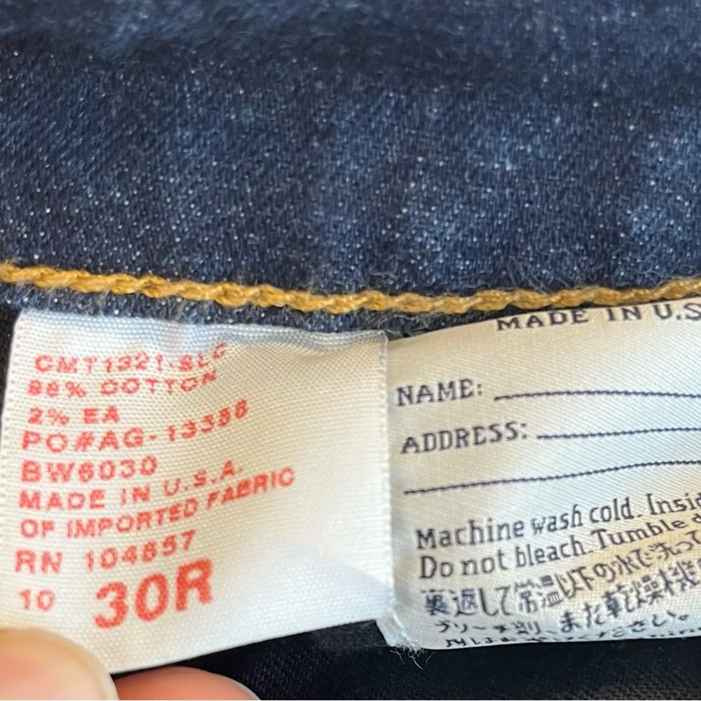 AG Adriano Goldschmied Jeans Jessie Curvy Boot Fit Medium Dark Wash Sz 30R EUC - Image 9