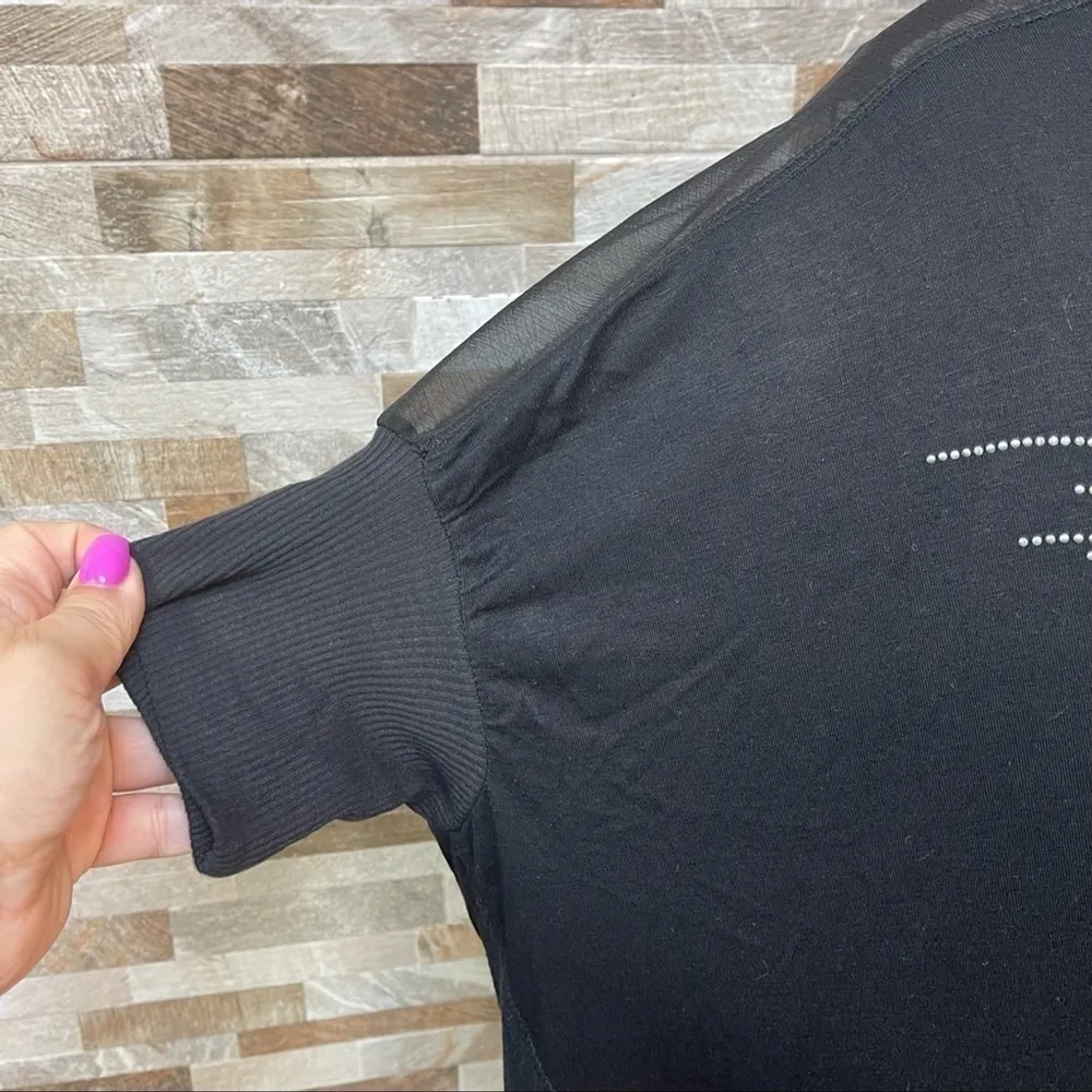 Couture by Miss Me black poncho top Sz S MM - Image 6