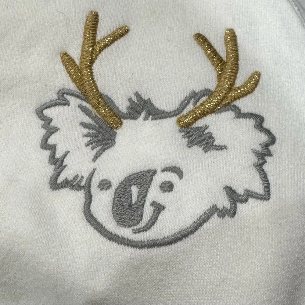 Gilly Hicks Embroidered Koala Reindeer Crewneck Sweatshirt Women’s XS Christmas - Image 2