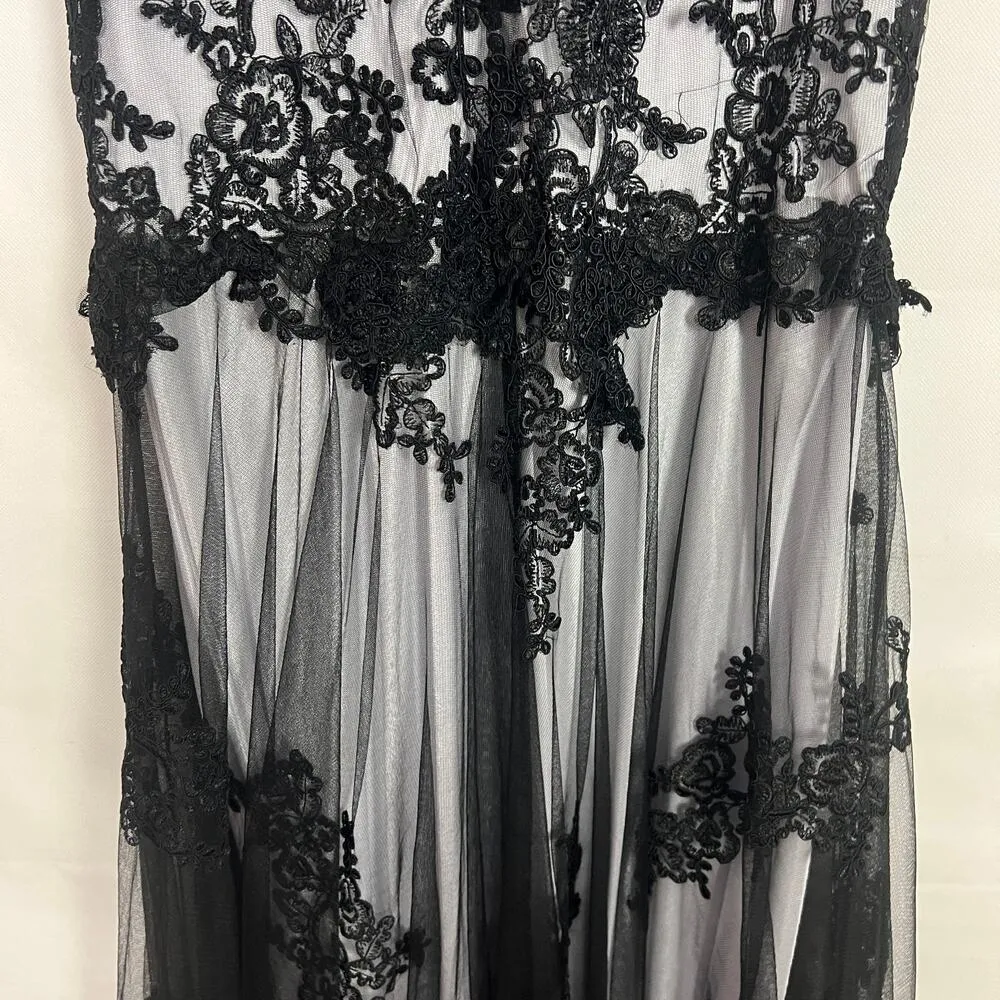 Baby Online Womens Dress Small Lace Mesh Mermaid Party Wedding Guest Formalwear Black - Image 14