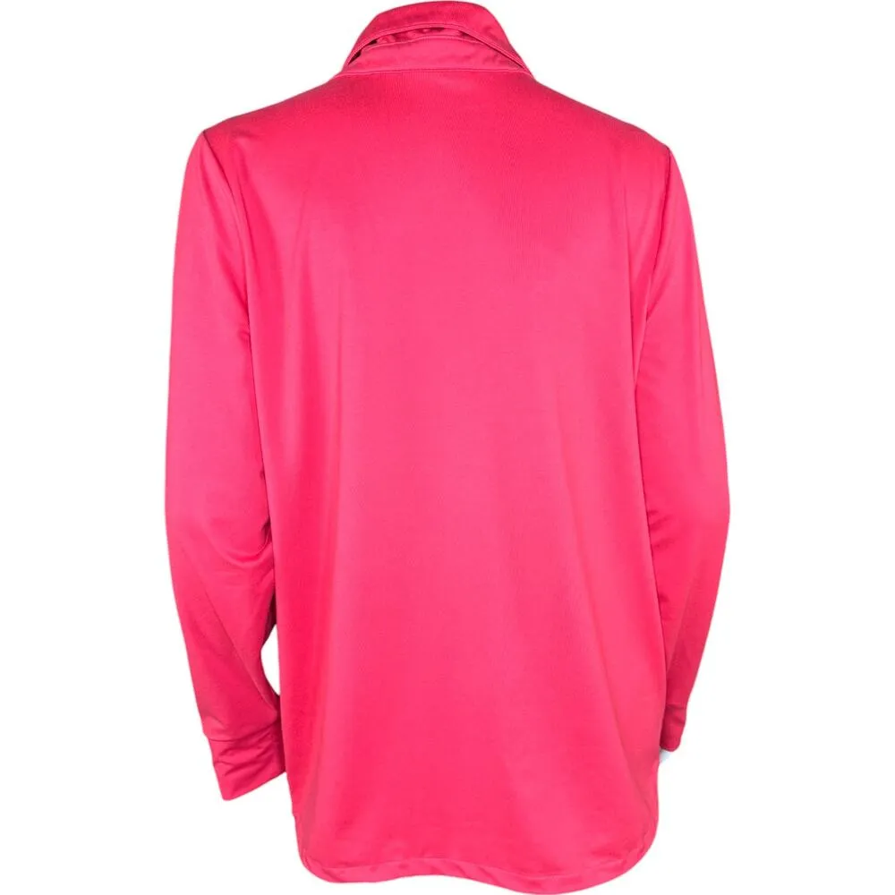 Belle Body by Kim Gravel Bungee Trim Athletic Half Zip Rouge Medium Pink - Image 2
