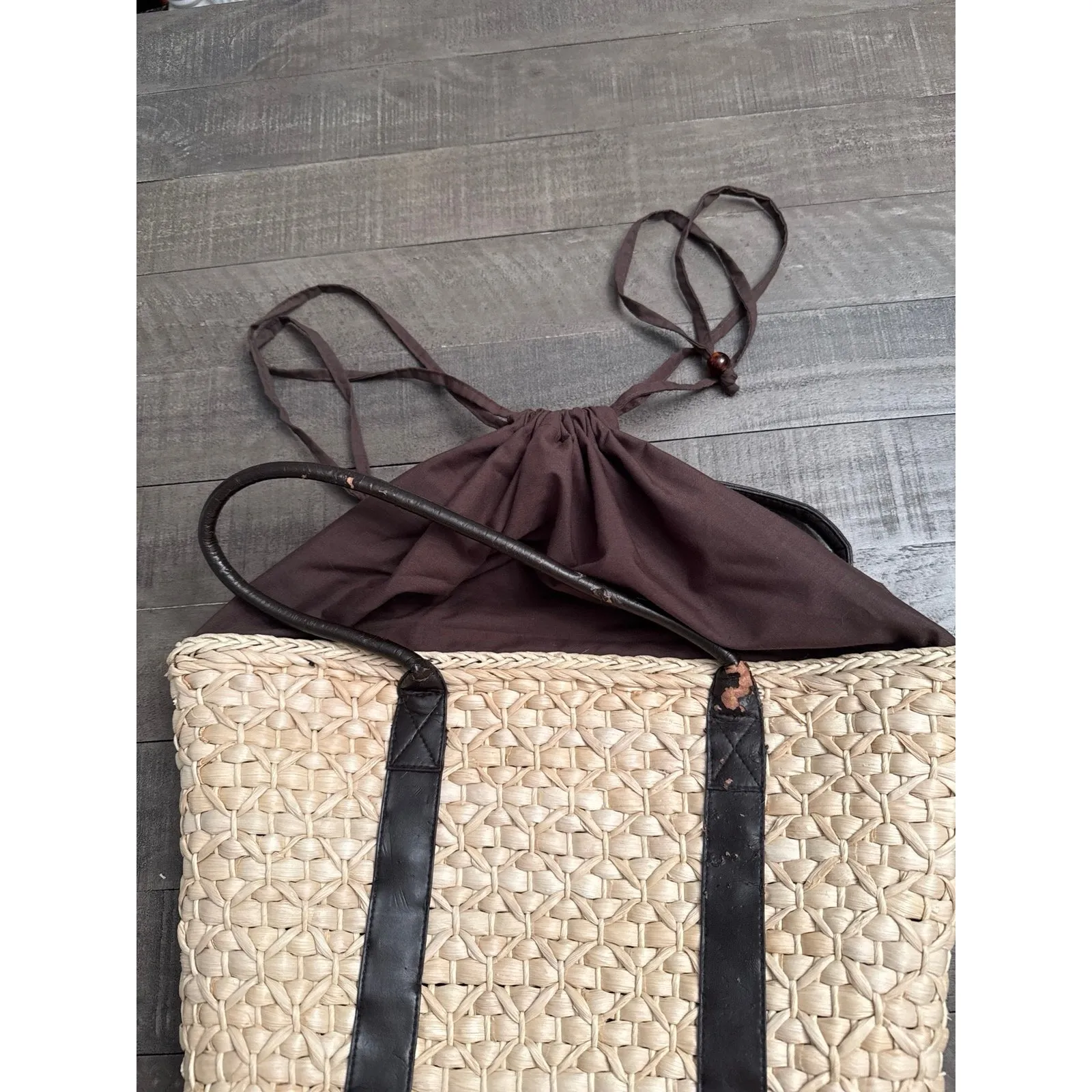 H&M Straw Small Tote Shoulder Bag - Image 7