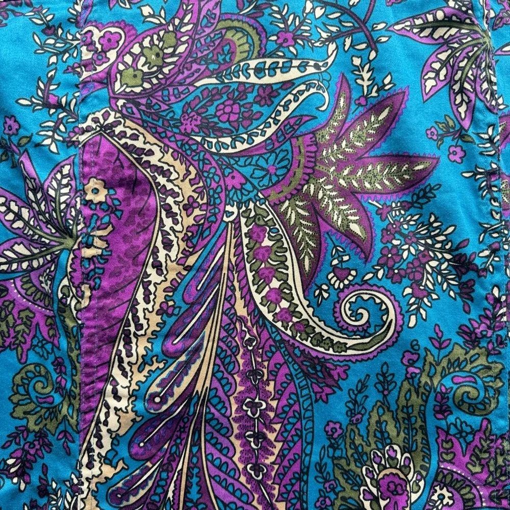 Chico’s Additions Paisley Button Front Long Sleeve Jacket Free Bonus Tank Top - Image 11