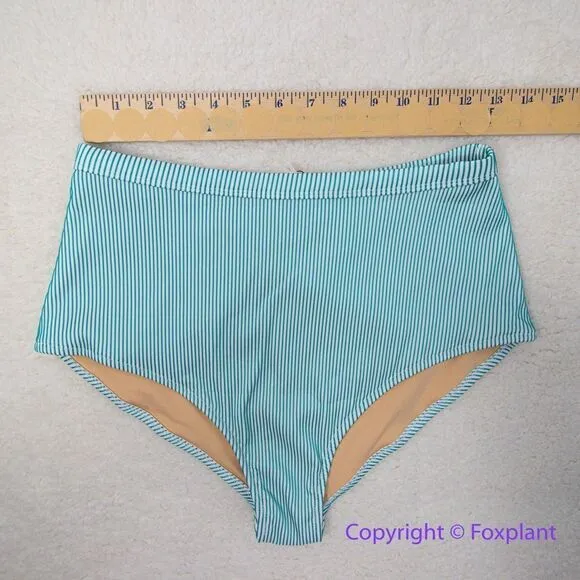 NEW Rhythm x Free People Noumea boy leg bikini‎ bottom, size L Green Size L - Image 4