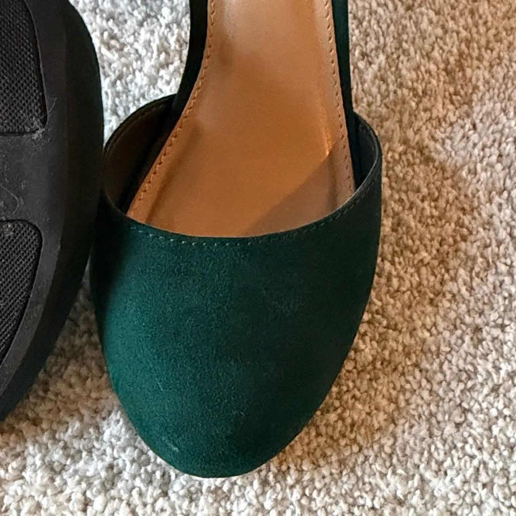 LC Lauren Conrad Dark Green Ankle Strap Heels - Image 3