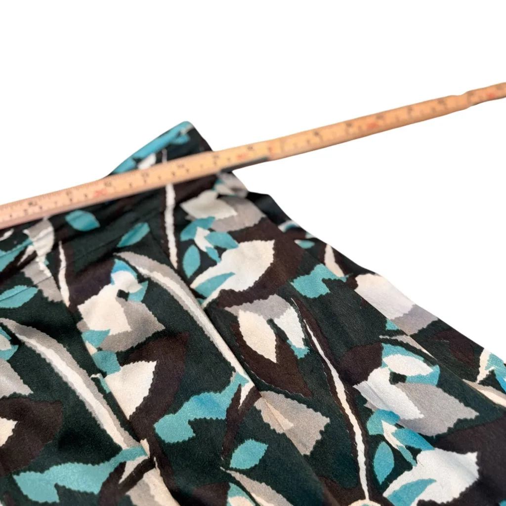 dELiA*s Vintage Satin Floral Mini Skirt Olive Green Jackie Fit Y2K Quietly Chic Size undefined - Image 6