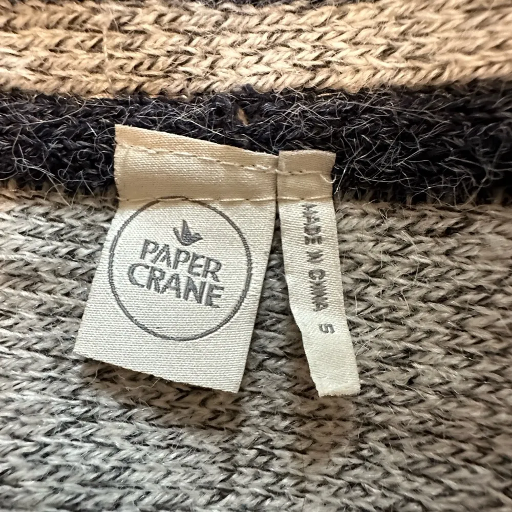 Anthropologie Paper Crane reversible fringed tassle sleeveless cardigan … - Image 7