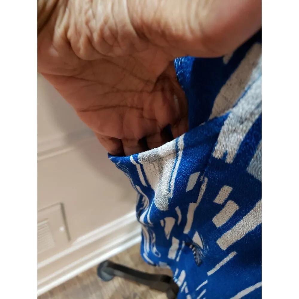 Zim & Zoe Womens Blue White Polyester V - Image 5