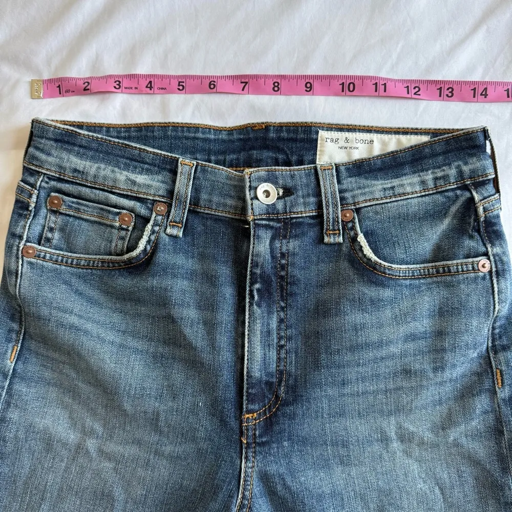 Rag & Bone Nina High Rise Ankle Skinny Jeans Classic Casual Luxury Denim Pants - Image 4