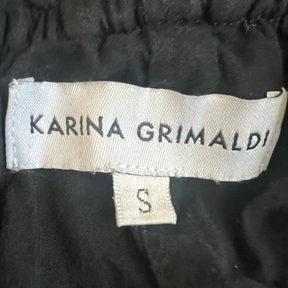 Karina Grimaldi Revolve Solana Cotton Tiered Sleeveless Solid Black Maxi Dress S - Image 4