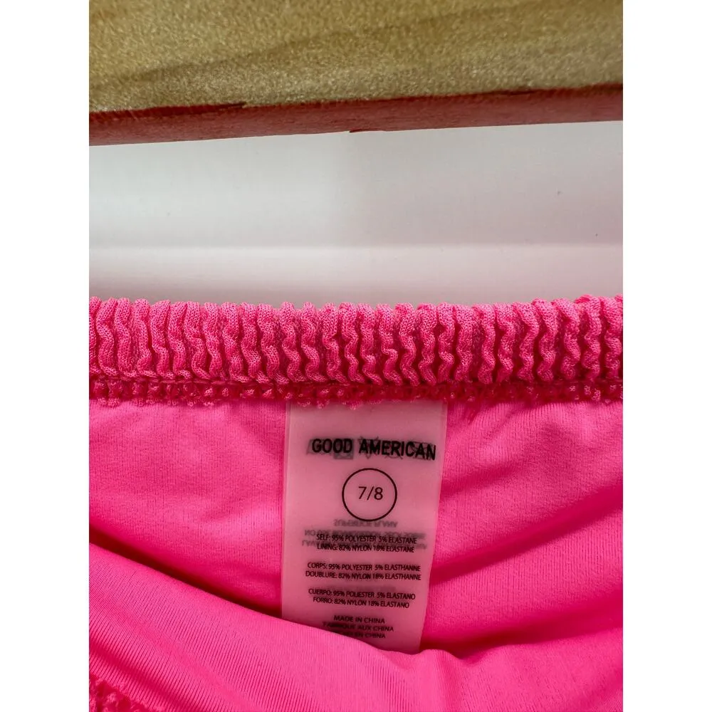Good American Women Barbie Bright Pink Always Fits Mini Skirt Stretch Sz 7/8 M - Image 4