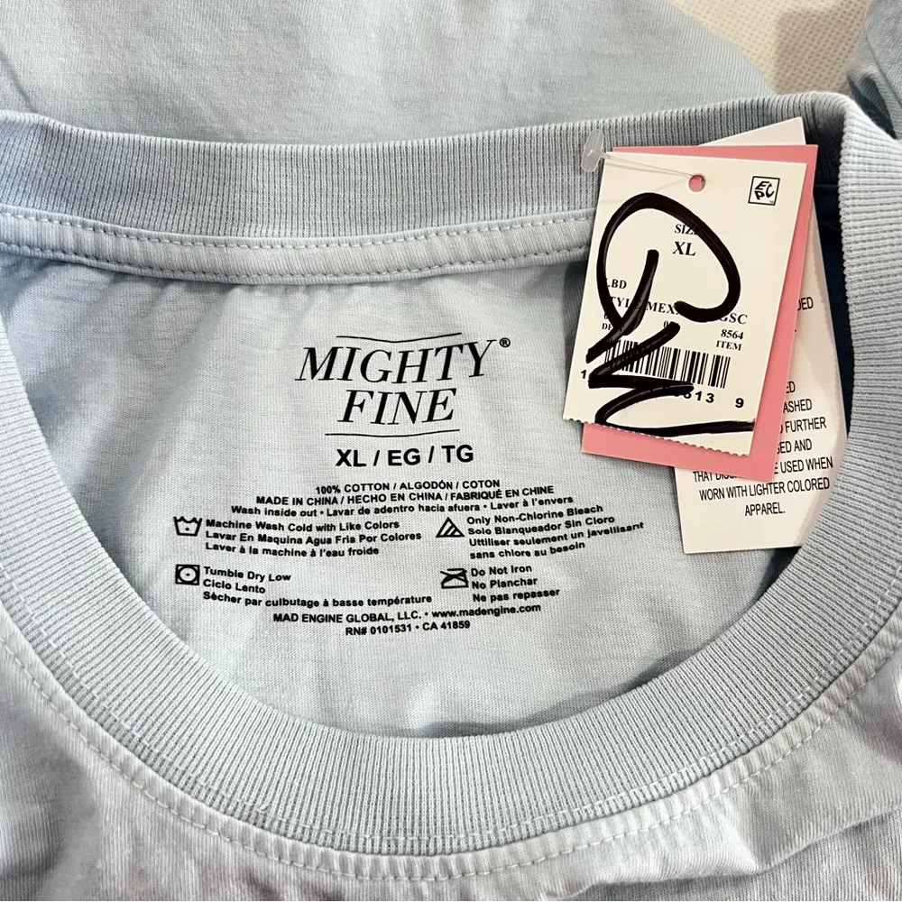 Mighty Fine Tee Vincent Van Gosh Blue Floral In Vase Size XL Cotton Blue - Image 6