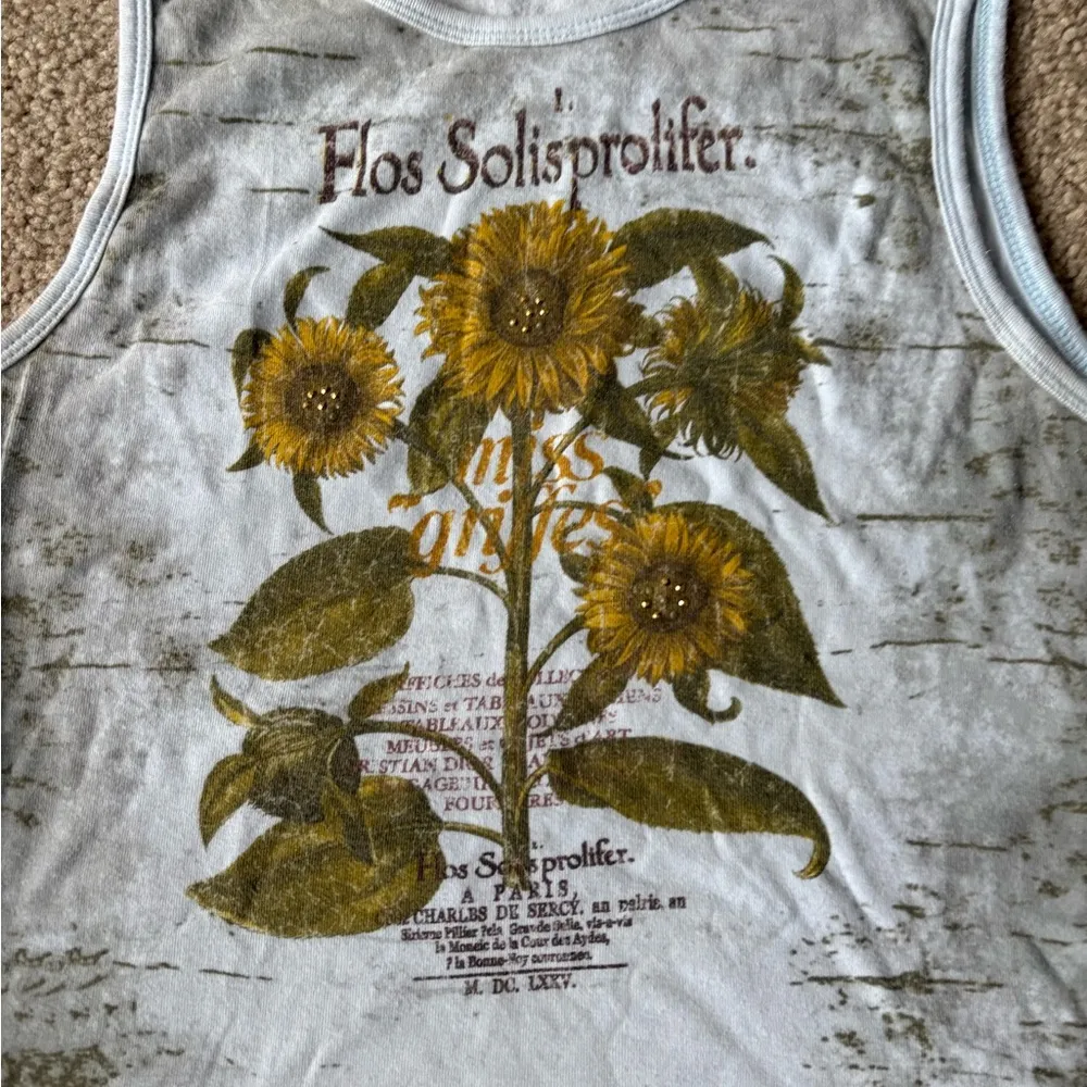 Vintage Y2k Graphic Flos Solisprolifer Grudge Aesthetic Tank Top Size Large - Image 3