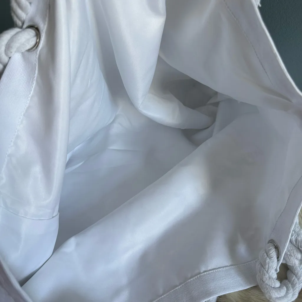 Miss to Mrs Honeymoon Vibes Canvas Rope Handle Tote Bag Black - Image 5