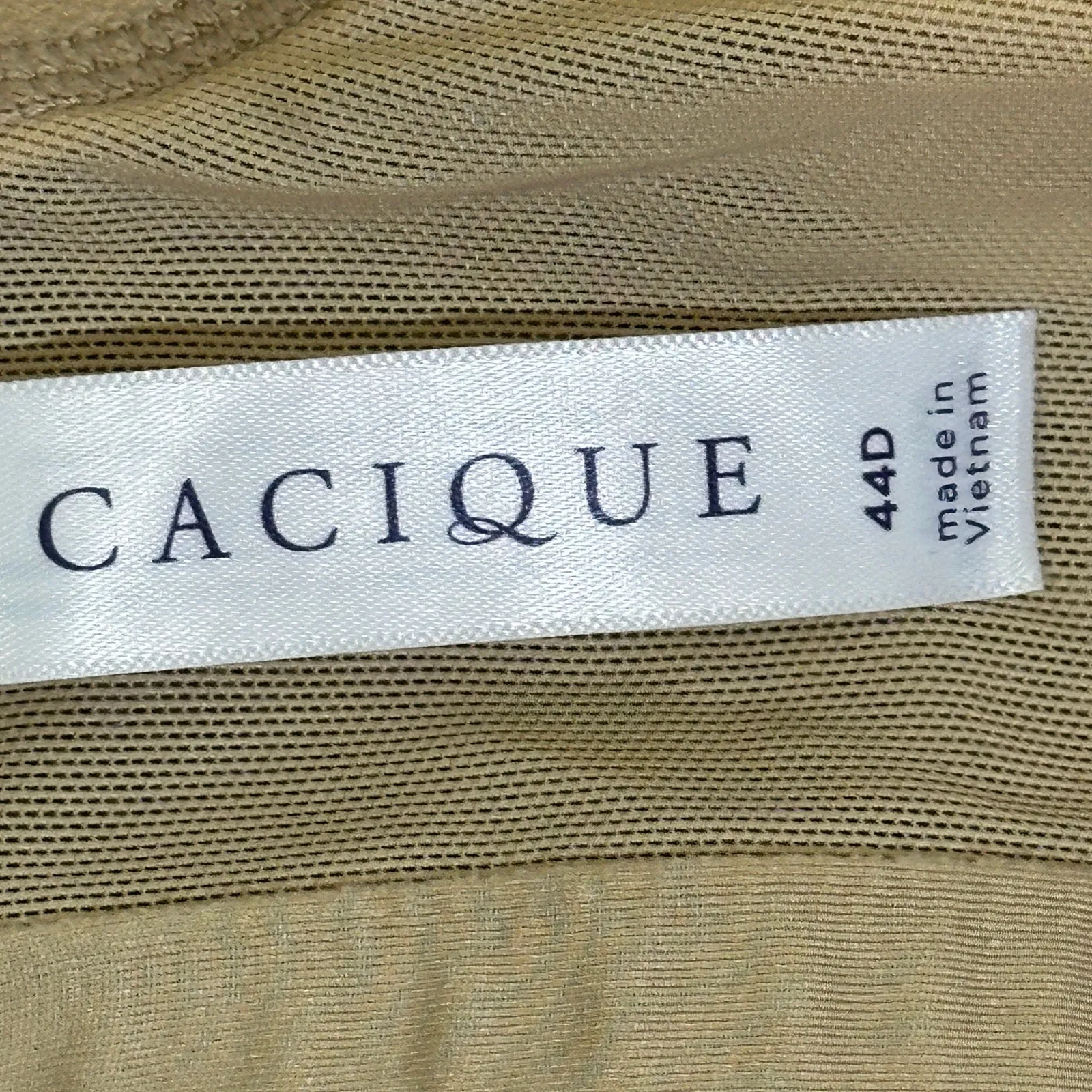 Cacique Full Coverage Bra Womens 44D Beige Underwire Adjustable Straps - Image 5