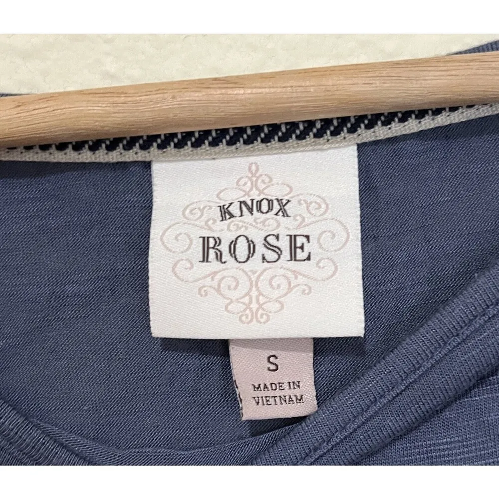 Knox Rose Printed Mixed Media Top Size S ‎Small Pocket Multicolor Western Boho - Image 6