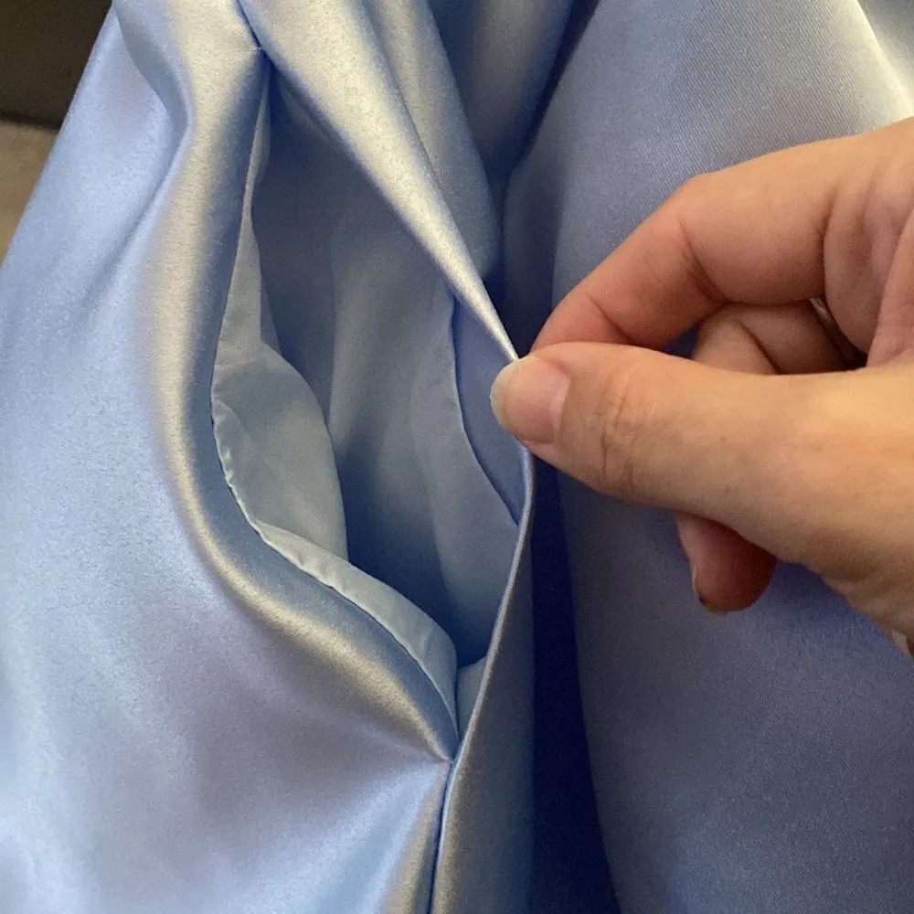 Women’s Pale Blue Halter Neck Lace Appliqué Prom Party Homecoming Dress Size 12 - Image 11