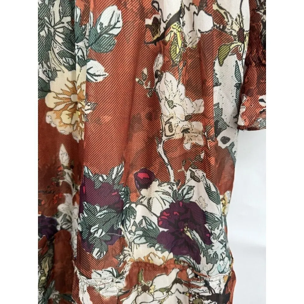Hemant Nandita Zeri Dress Sz 2 Floral Bohemian Peasant Cottagecore Anthropologie - Image 14