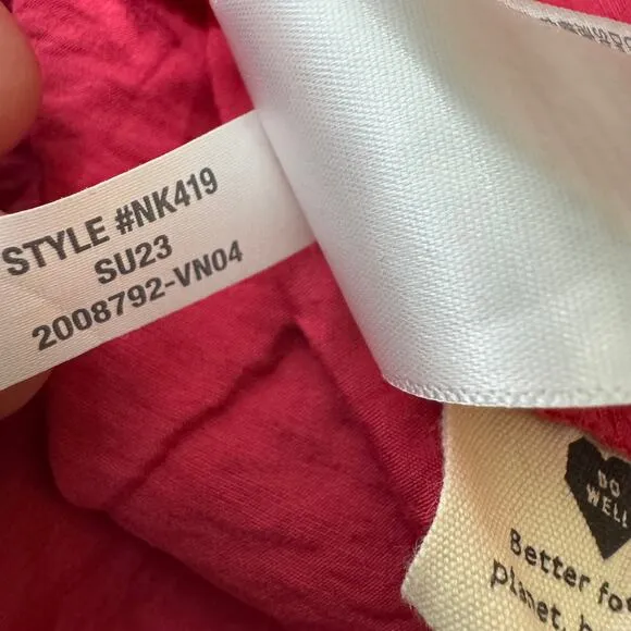 Madewell Layton Midi Slip Dress Rosy Hibiscus Size‎ 12 Pink - Image 9