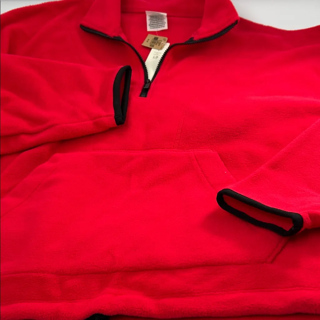 PINK Victoria's Secret Women's Bright Red Bomber Jacket - Image 2