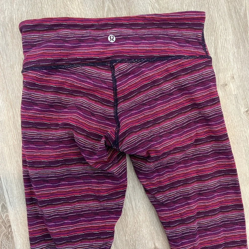 Lululemon Wunder Under Pant III Legging Space Dye Twist Regal Plum Alarming Sz 6 - Image 6