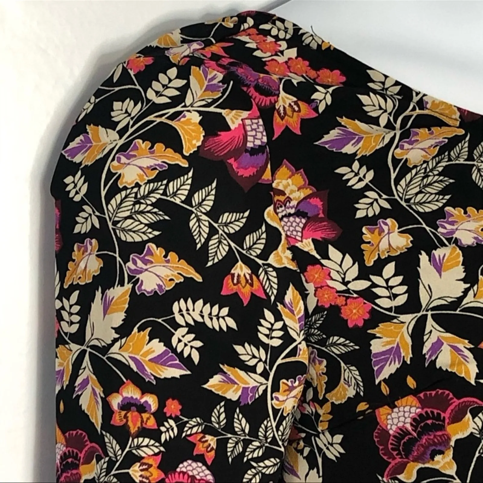 H&M Divided Y2K Floral Mini Dress Bell Sleeves Drop Waist Size 4 - Image 12