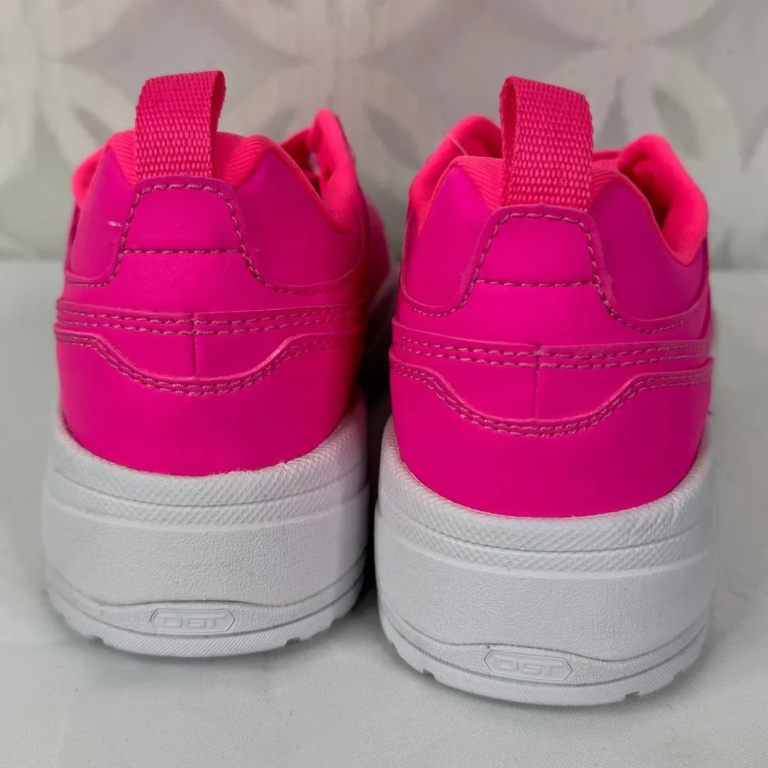 DC Shoes Womens Court Graffik SE Platform Sneakers Hot Pink Size 7.5 - Image 7