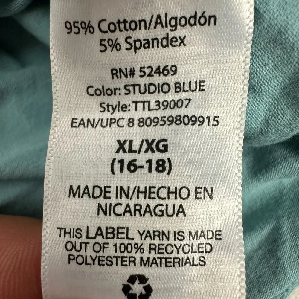 Time And Tru Women's XL Studio Blue Spaghetti Strap Tank Top - Image 4