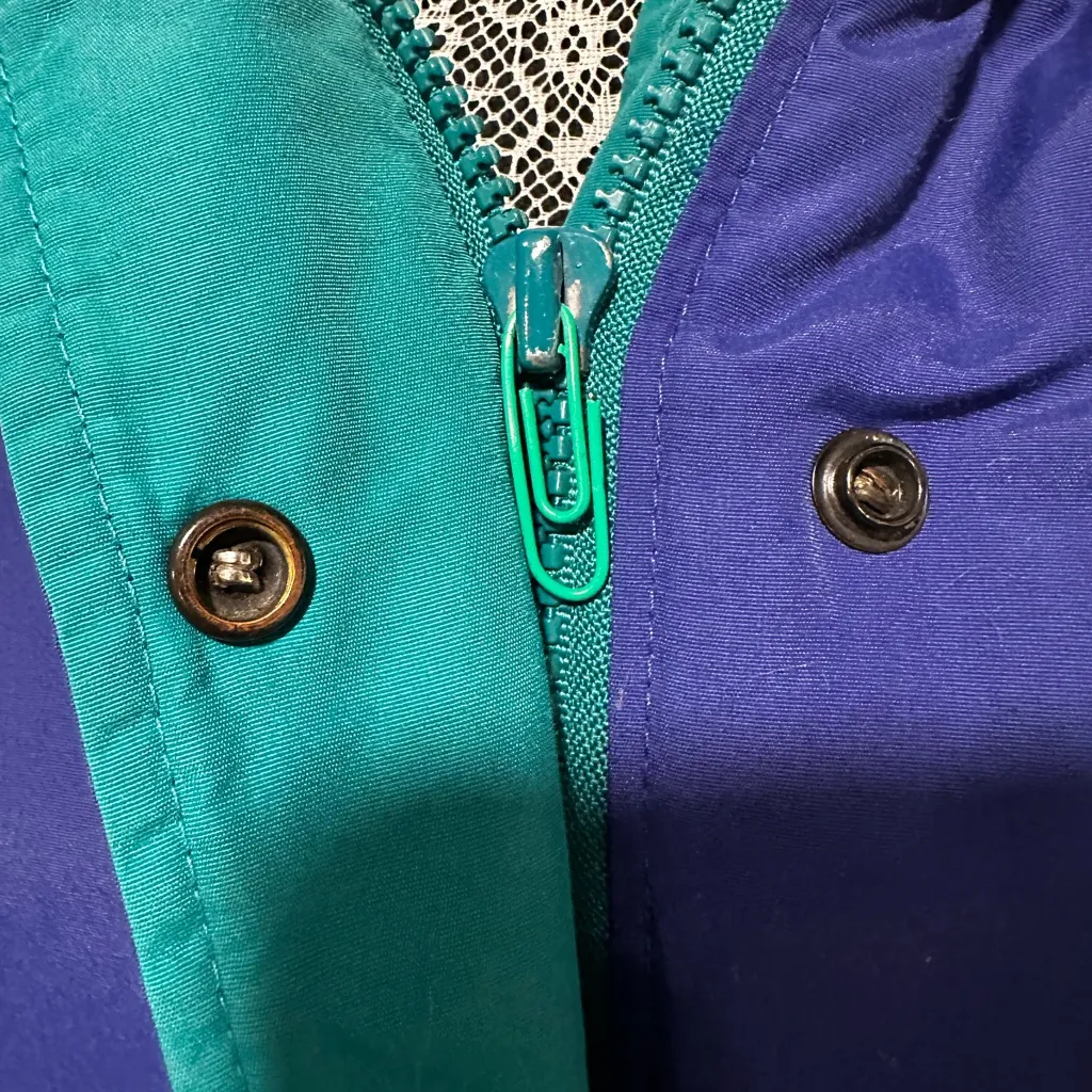 VTG 80s LL Bean Womens Down Filled Puffer Jacket Parka Ski Coat Teal Blue. Blue Size XL - Image 8