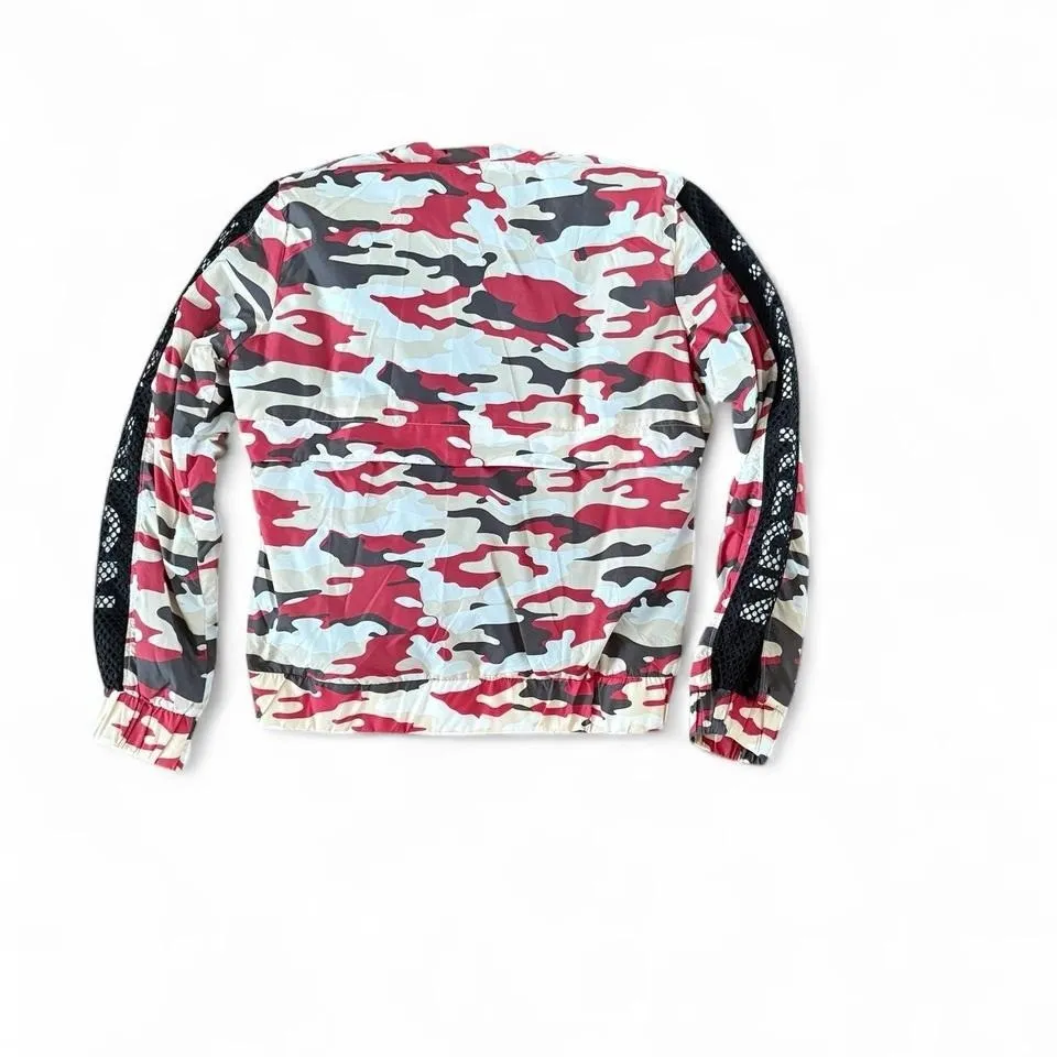 True Religion - Camo Zip Hoodie Jacket - Women - XL - Red Mesh Nylon - Image 5