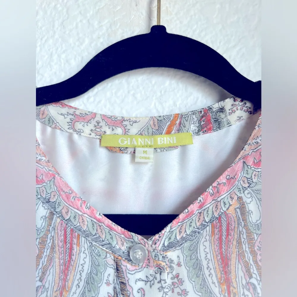 Gianni Bini Sleeveless Paisley Button Down Dress - Image 2