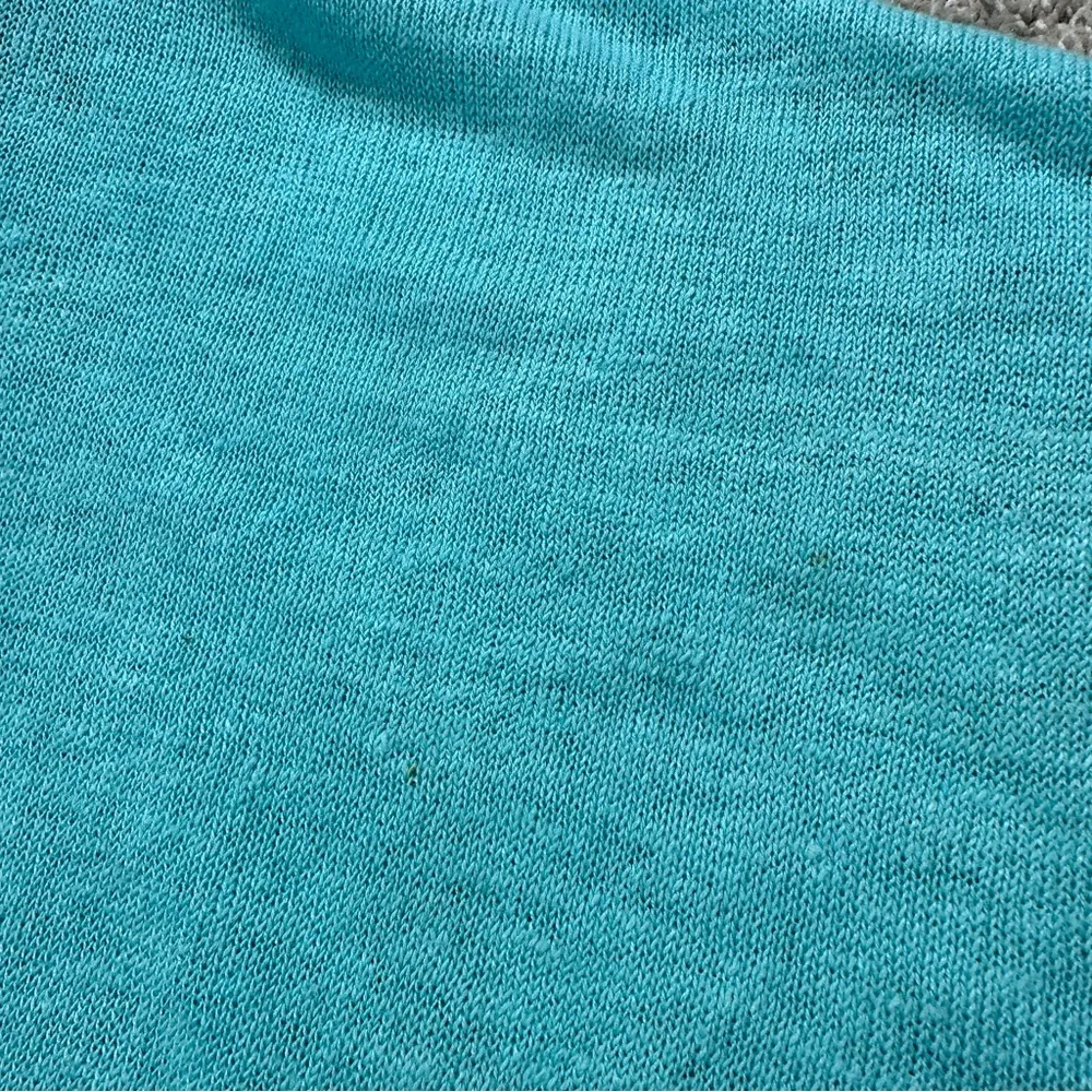 Eileen Fisher Women’s 100% Linen Square Boxy Shortsleeve Sweater Beachy Blue XL - Image 10