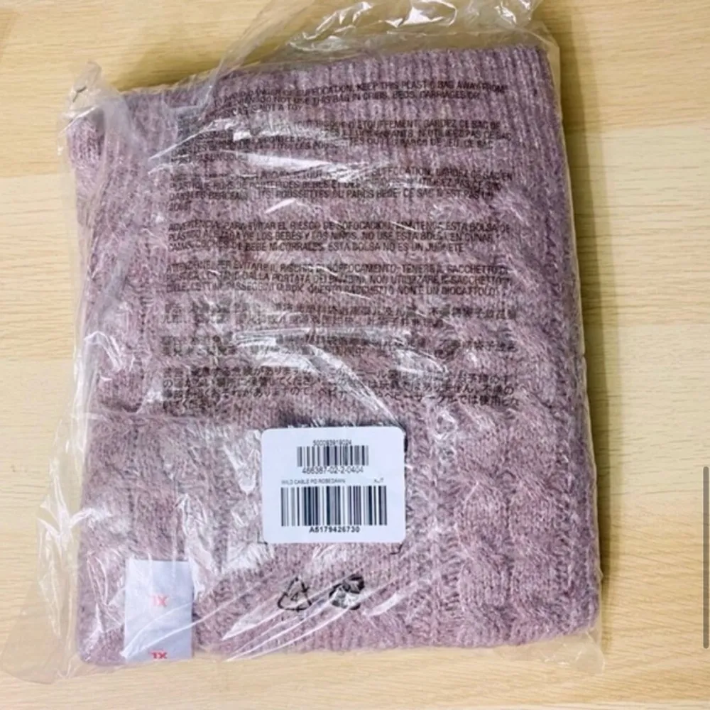 Old Navy Heathered Cable Knit Sweater Crew Neck New Rose Dawn Rosedawn Wool NWT - Image 8