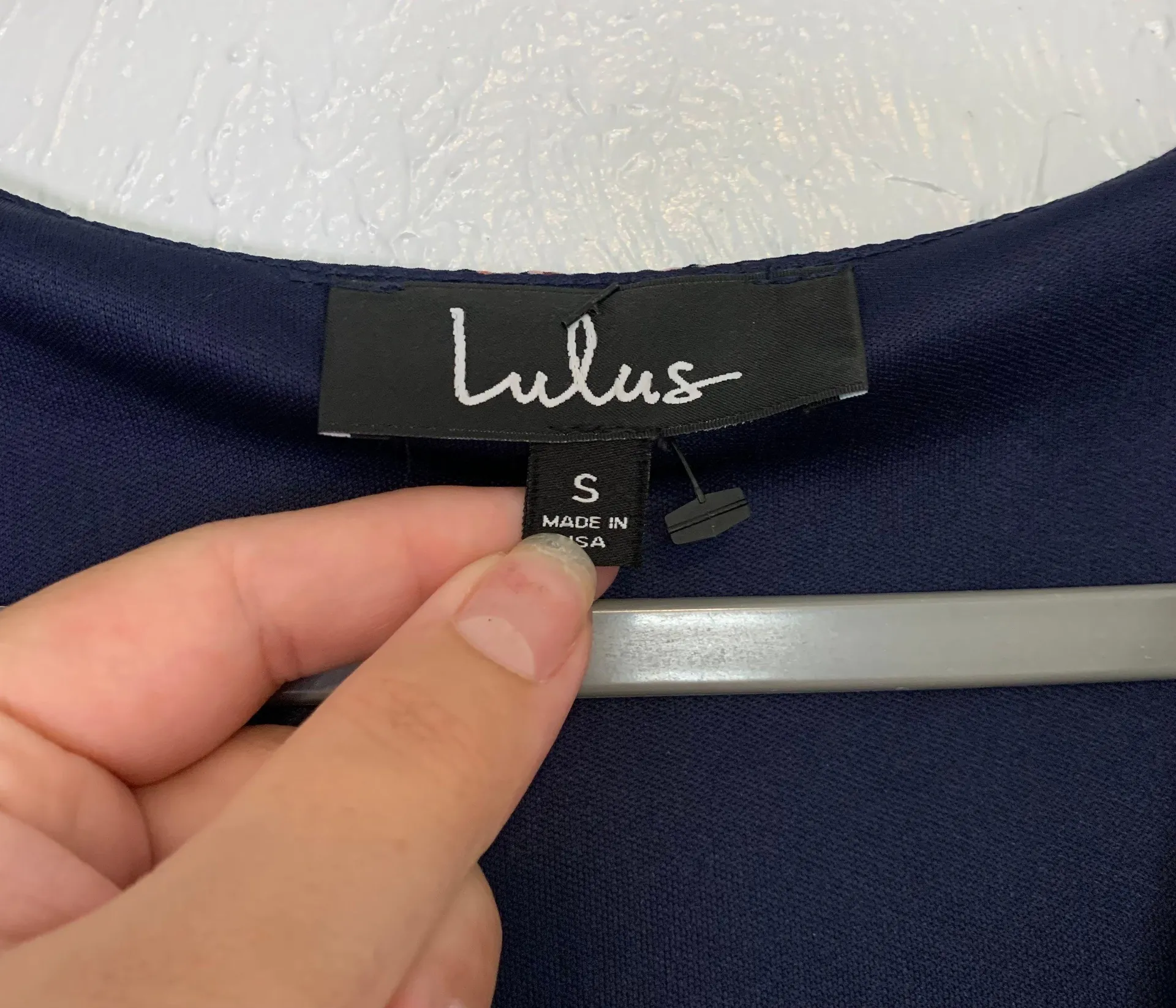 Lulus Navy Floral Print Dress - Image 3