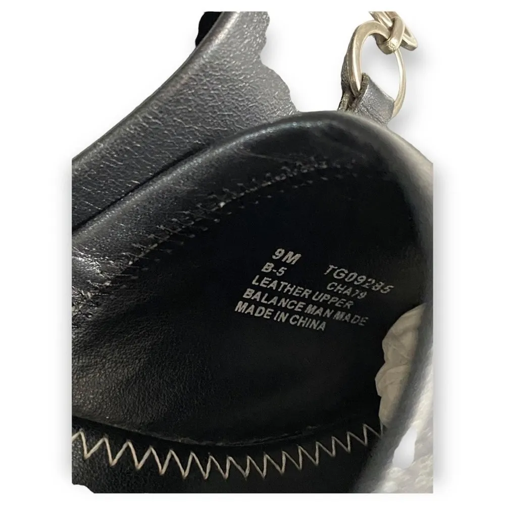 Vintage Y2K Tommy Hilfiger Girl Black Leather Wedge Mules - Image 6