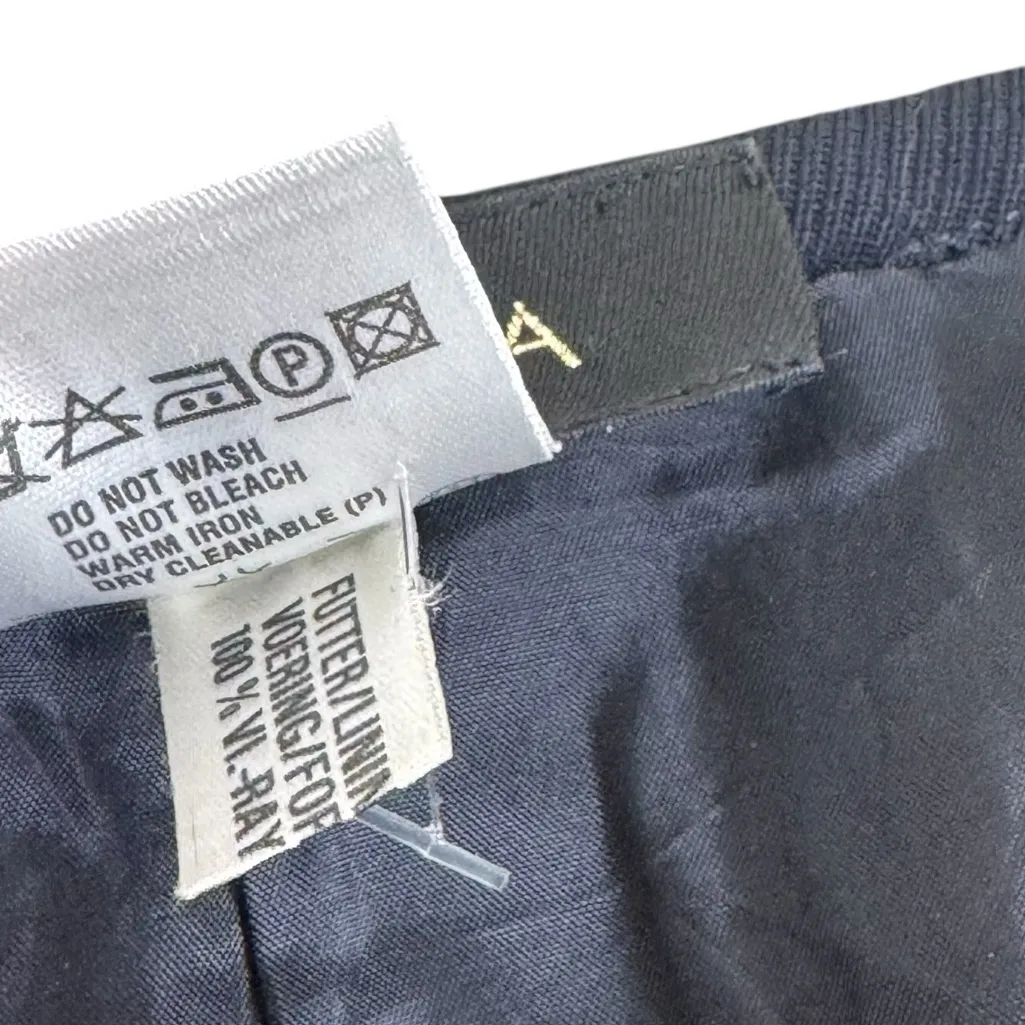 Escada 100% Pure New Wool Navy Blue Pencil Skirt Size EU 42 US 10 - Image 6