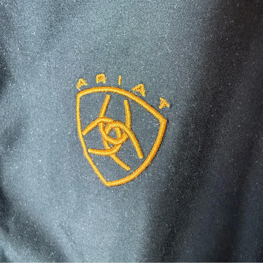 Vintage Ariat Chore Jacket Womens Small Black Coat Western Workwear 90s Y2K - Image 2