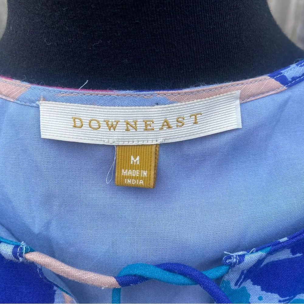 Downeast Tropical Flower Mumu Peasant Dress - Image 7