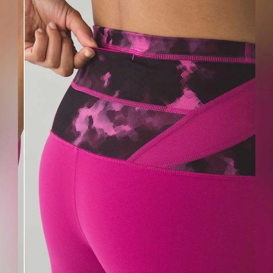 Lululemon  Wunder Under Pant Leggings 6 Raspberry Blooming Pixie Raspberry Pink - Image 5