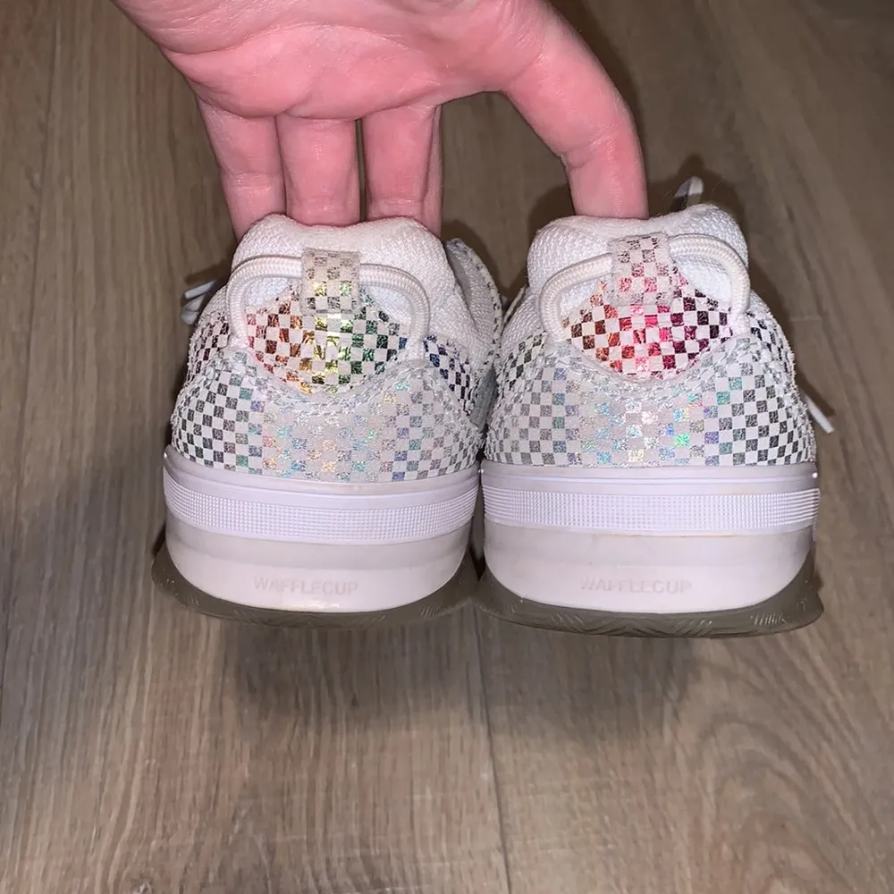 ultra Cush Varix white rainbow unisex tennis shoes - Image 4