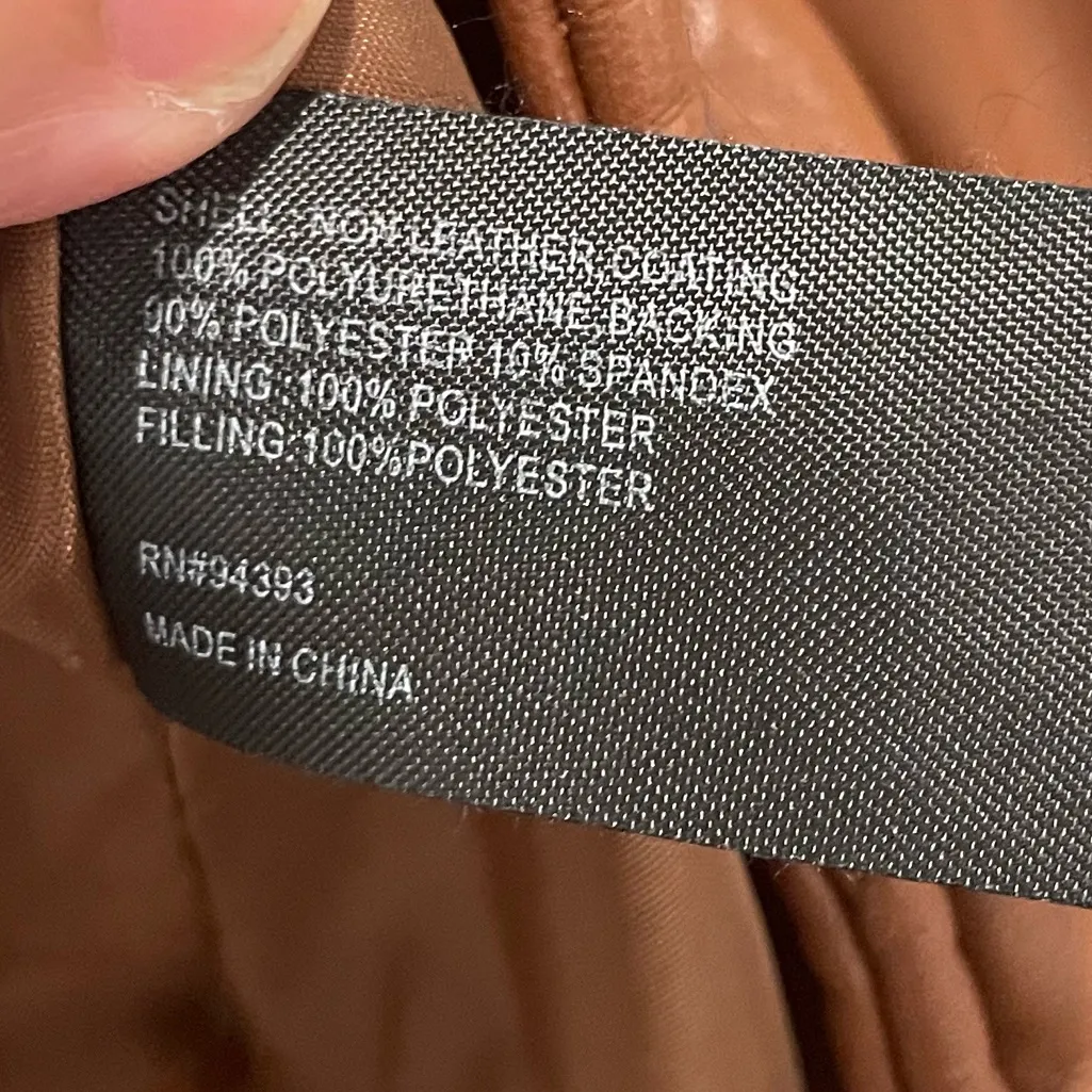 Slate & Willow‎ Quilted Faux Leather Jacket Size XS - Image 7