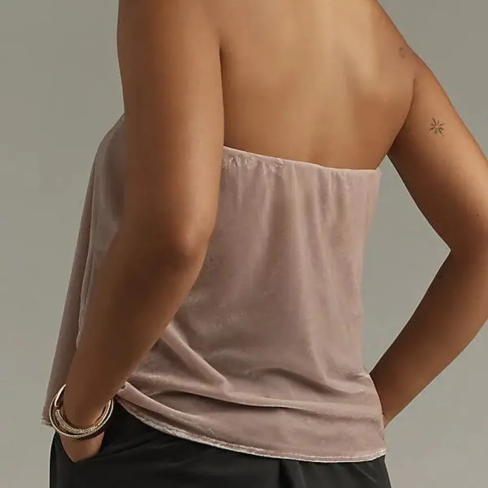 Anthropologie The Tilda Strapless Top: Velvet Edition (Lavander) NEW - Image 4