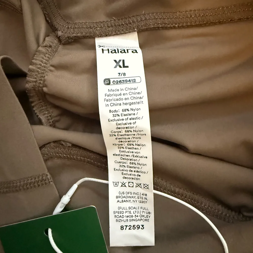 Halara UltraSculpt™ High Waisted Scrunch Butt Lifting Leggings Tan XL NWT IN PKG - Image 8