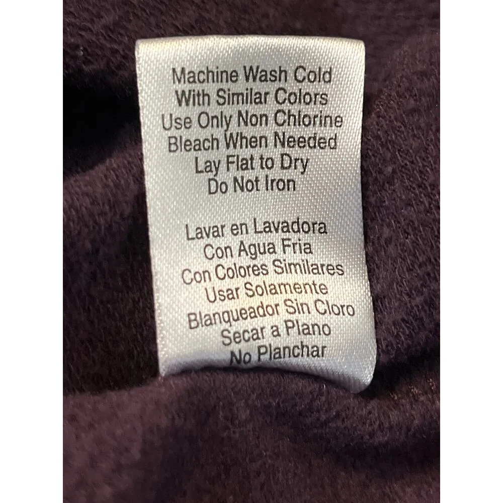 The Sweatshirt Project Cowl Neck Size S Plum/Purple Snap Shoulder - Image 5