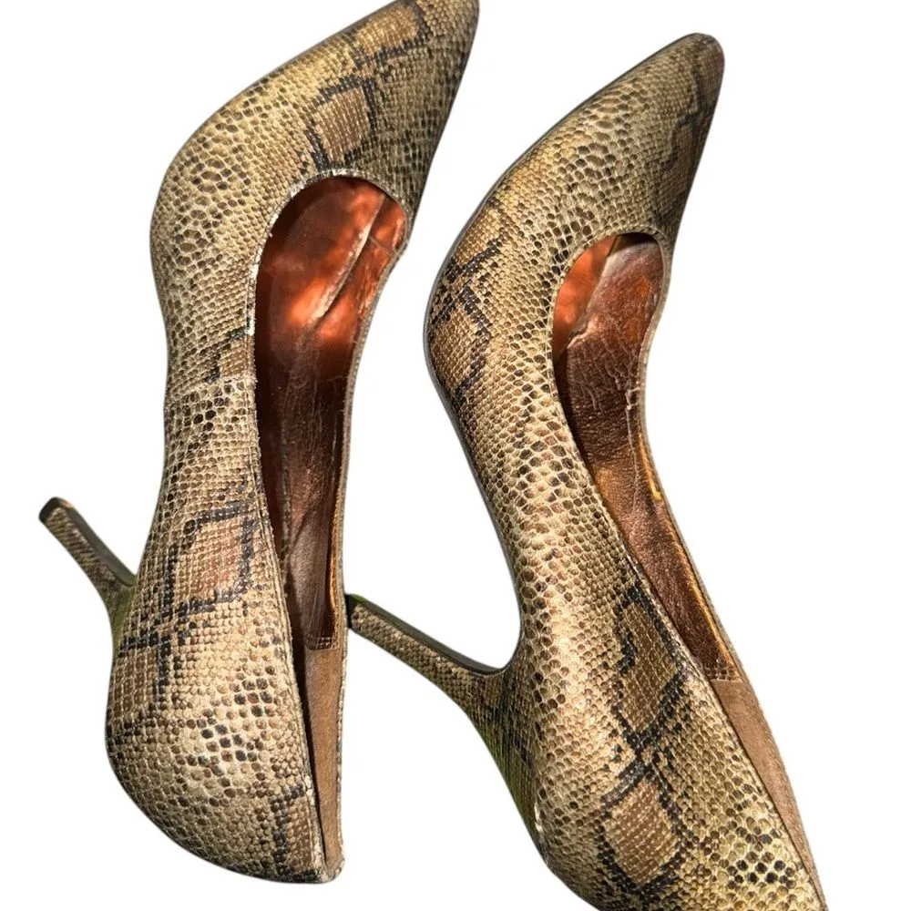 Rampage metallic snakeskin heels size 8.5 - Image 8