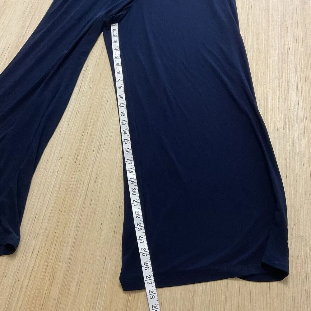 Nina Leonard Flutter Sleeve Surplus Jumpsuit Navy Size 1X - Image 9