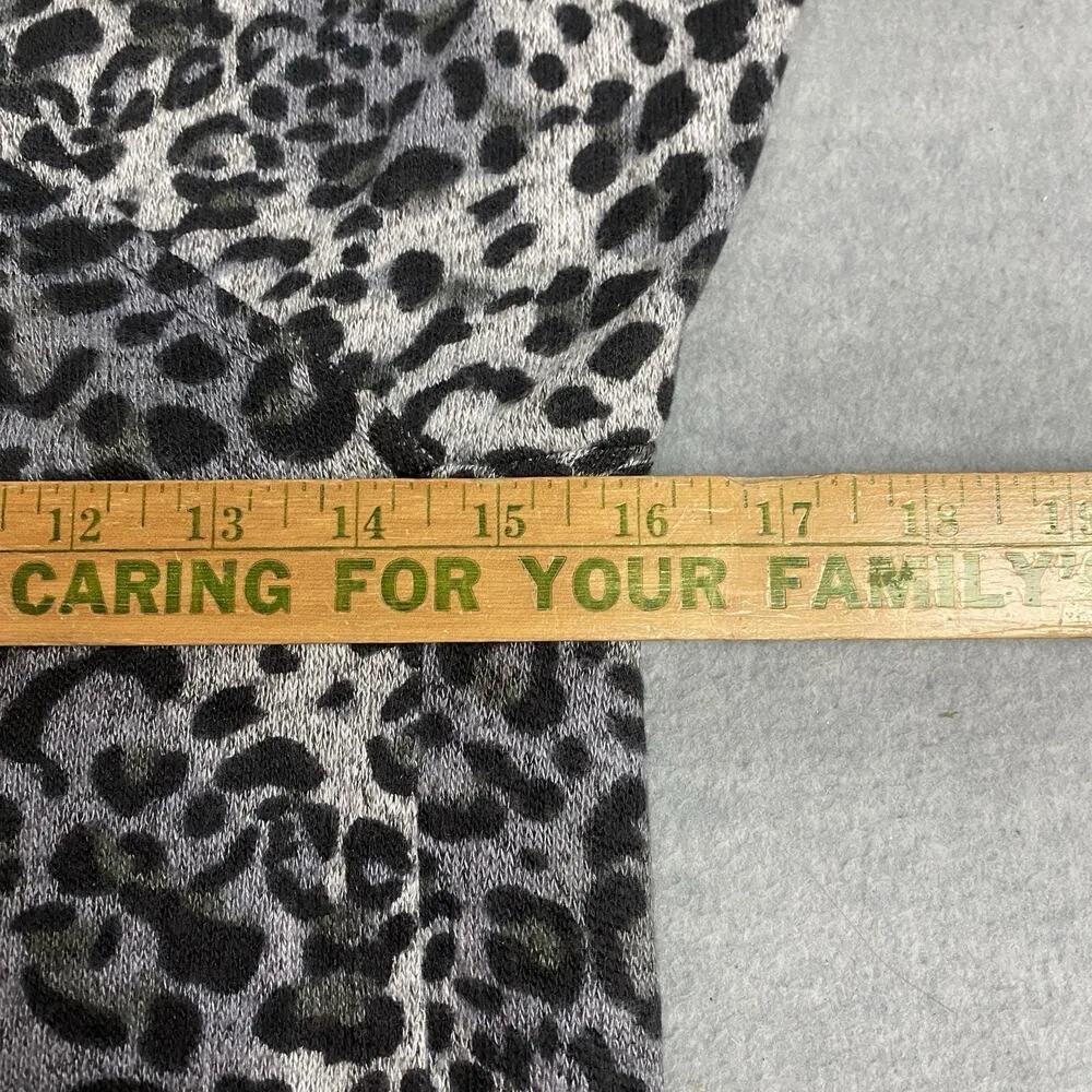 SPENSE Large Faux Wrap Heather Gray Animal Print Dress Casual Dinner Romantic 3 - Image 11