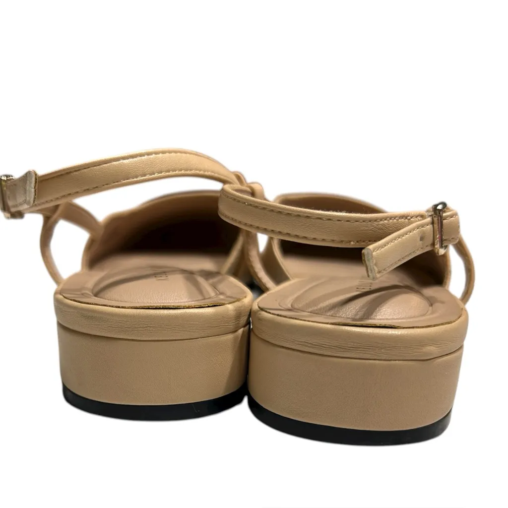 Kelly & Katie Jeife Beige & Black Two-Tone Slingback Flats Size 9M - Image 5