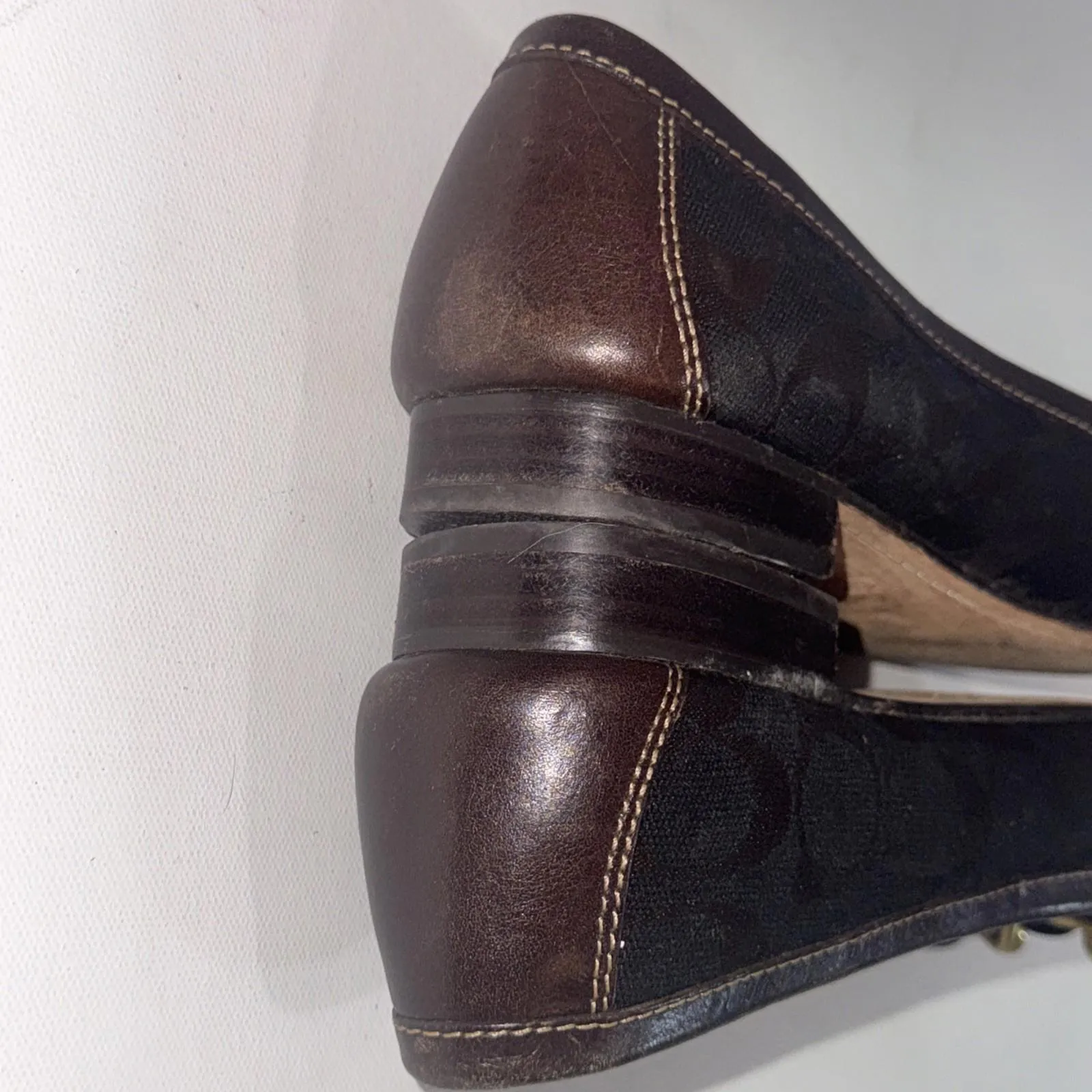 Coach Womens Edita Brown Signature Print Slip-On Casual Loafer Shoes Size 10M - Image 10