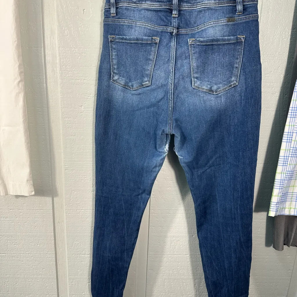 KanCan Curvy Ultra High Rise Skinny Ankle Button Fly Distressed Jeans SZ 30 EUC - Image 7
